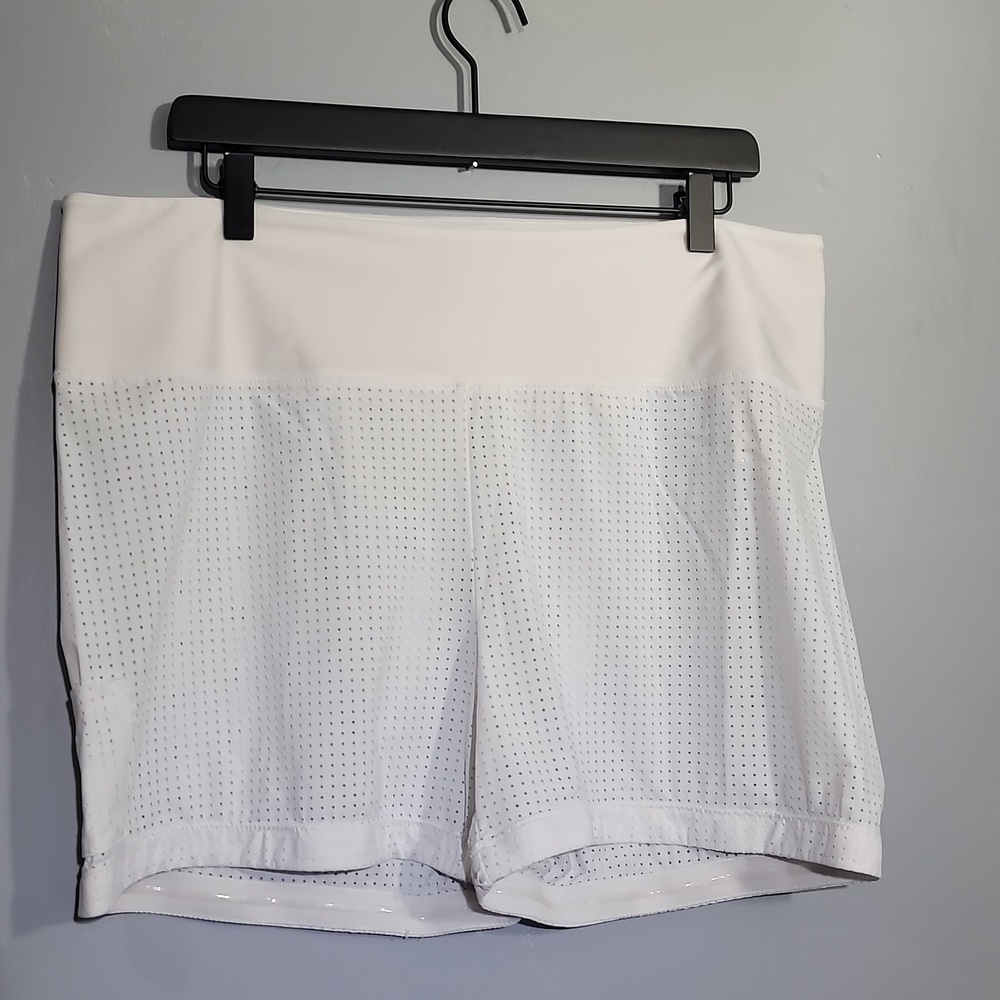 KINONA Mesh White Tennis Leg Gripper Shorts